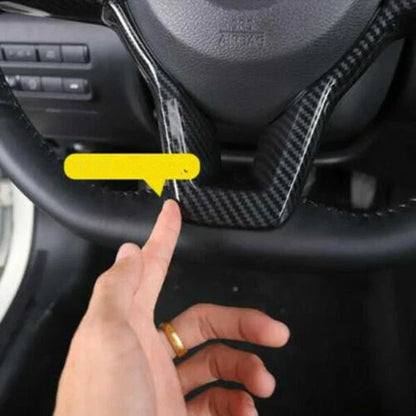 Carbon Fiber Steering Wheel Decor Cover Trim for Nissan Sentra (2020–2021)
