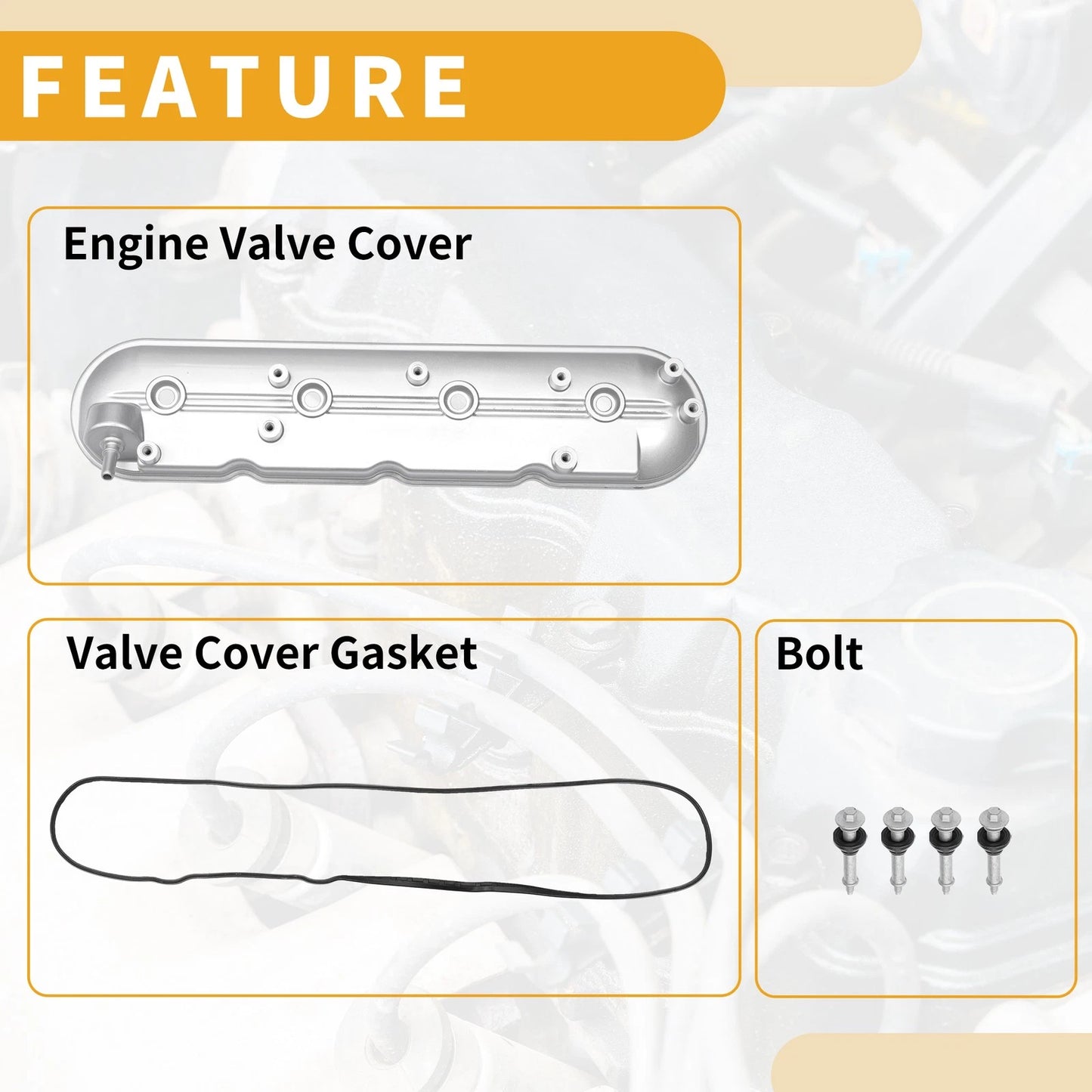Left Engine Valve Cover with Gasket Bolt No.12642655 for GMC Envoy (2009)