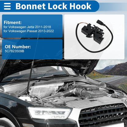 Hood Latch Assembly for Volkswagen Jetta (2011–2018) No. 5C7823509B