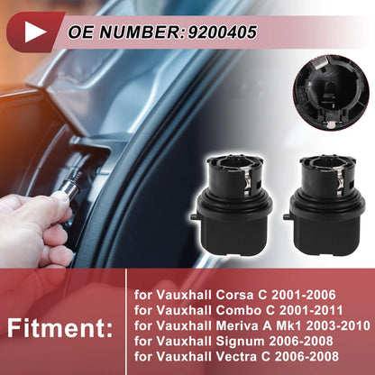 2pcs Front Indicator Light Socket for Vauxhall Corsa C (2001–2006) No. 9200405