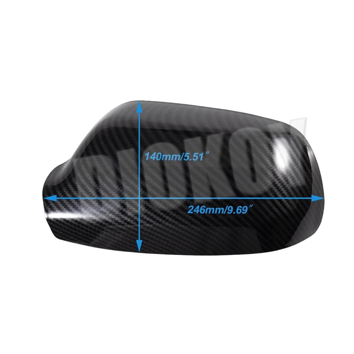 2 x Pair Carbon Fiber Left Right Rearview Mirror Cap Cover for Mazda 6/2/3 (2003–08)