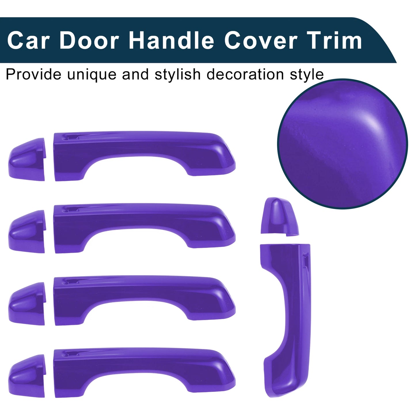 Door Handle Cover Trim for Jeep Wrangler JL (2018–2023) - Purple