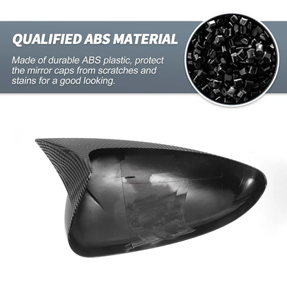 Rearview Mirror Cover Overlay Black Carbon Fiber for Chevrolet Cruze (2011-2016)