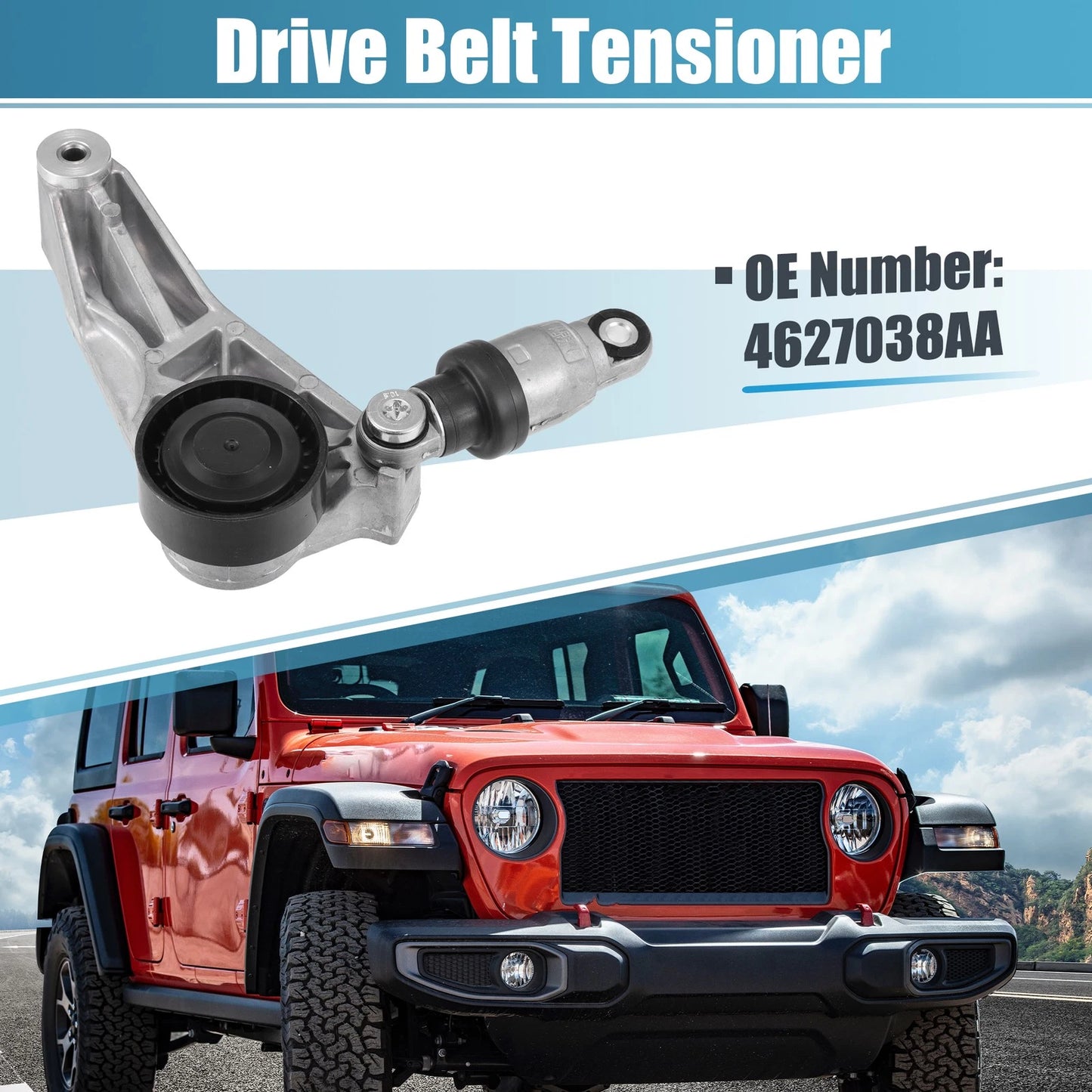 Belt Tensioner Pulley Assembly No. 4627038AA for Jeep Wrangler (2012–2017)