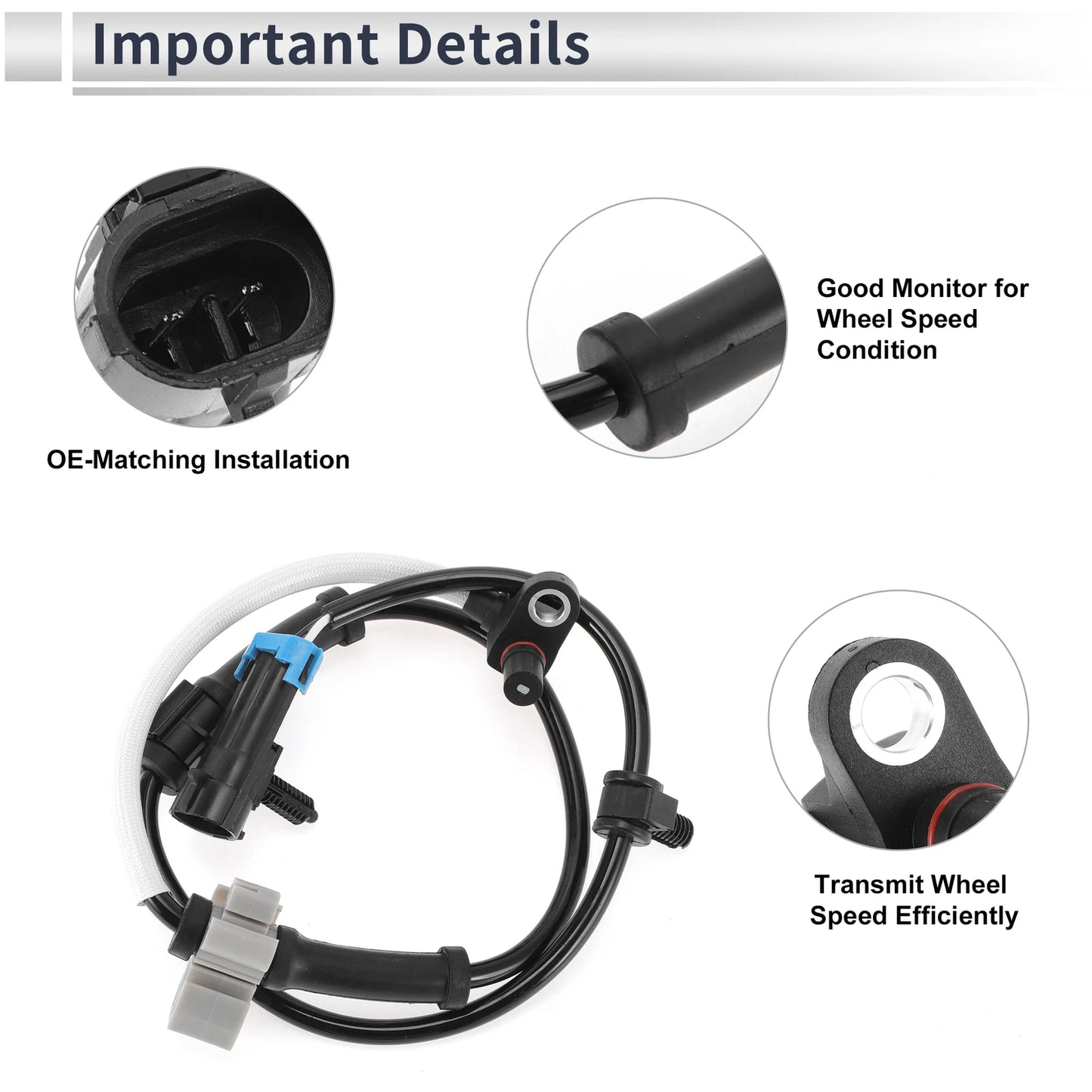 ABS Wheel Speed Sensor for Chevrolet Express 2500 (2003–2017) Front Left/Right