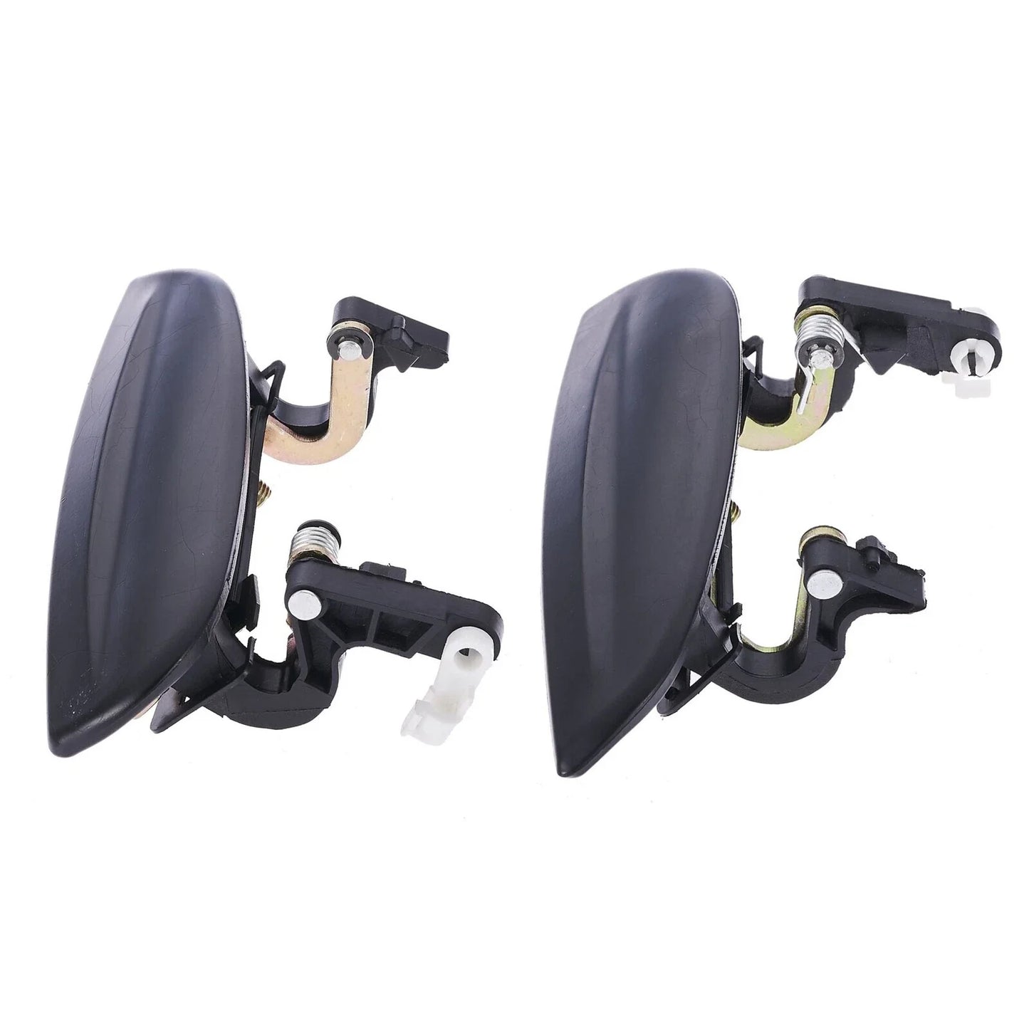 2 x Front Left & Right Outer Door Handle Smooth Black for Kia Rio (2002–2005)
