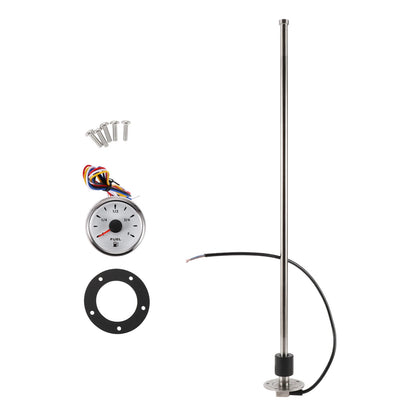 Fuel Sending Unit and Gauge Kit 0-190 Ohm 25" for Boat Car Truck