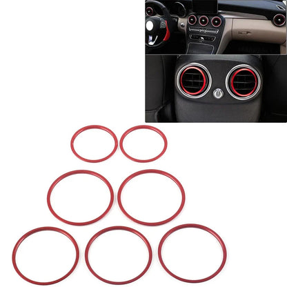 AC Air Vent Outlet Inner Ring Cover Trim  Red for Mercedes Benz C Class (2015-2021)