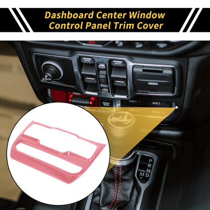 Dashboard Center Window Control Panel Cover for Jeep Wrangler JL JLU (2018–2024) Pink