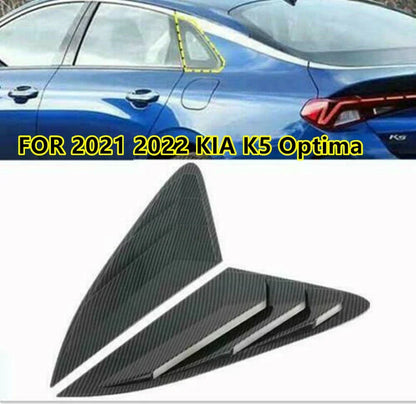 2x Carbon Fiber Side Vent Scoop Louver Trim for KIA K5 Optima (2021–2022)