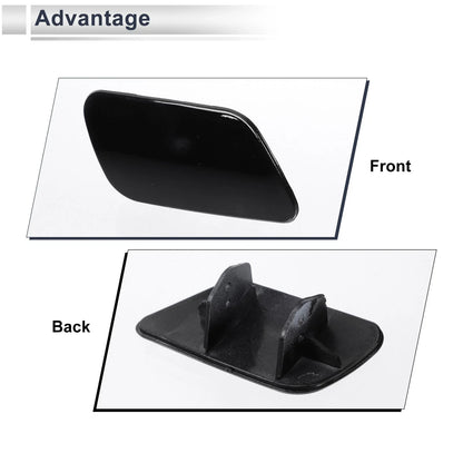 Front Right Side Bumper Headlight Washer Nozzle Cover Cap for BMW 740i Black