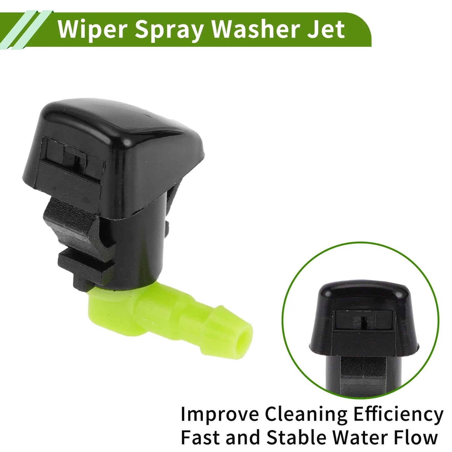Windshield Washer Nozzle with Hose Connector for Chrysler (2011-2016)