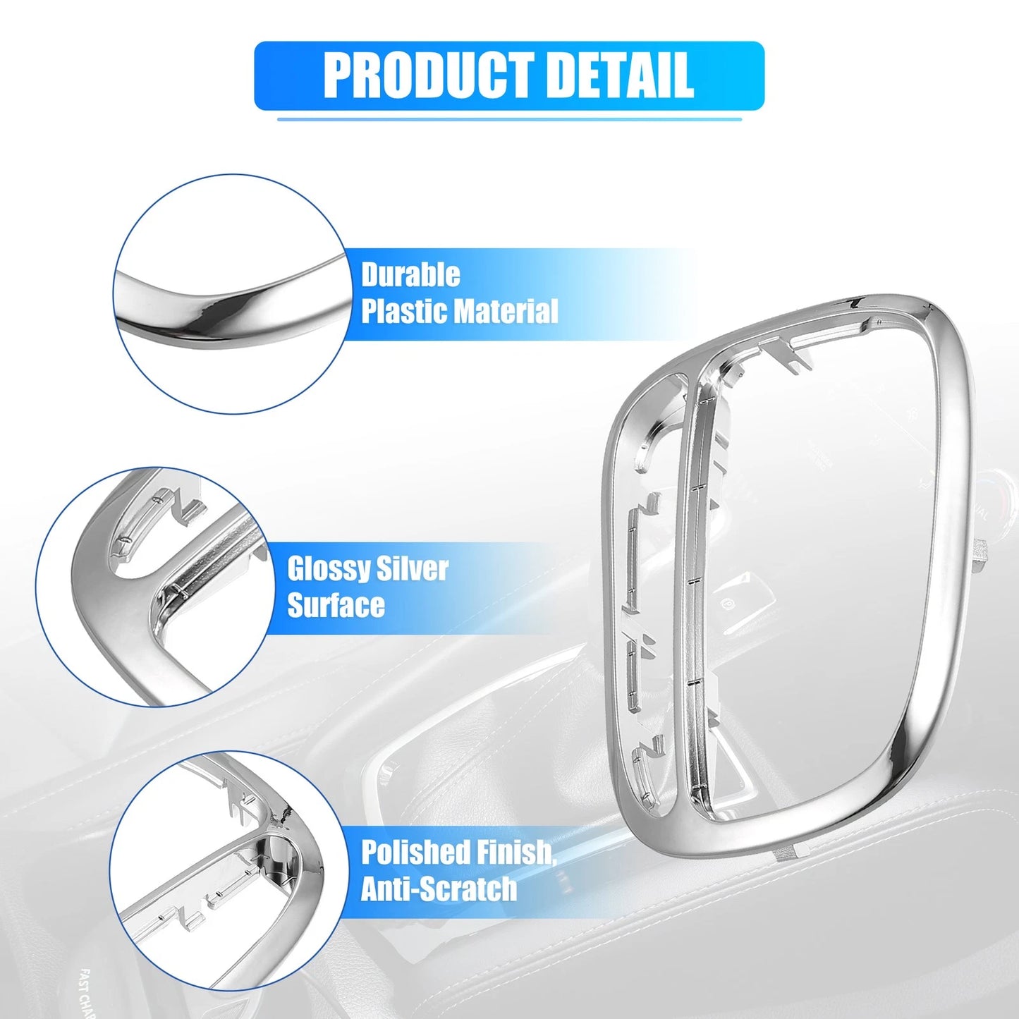 Chrome Shifter Trim Cover Panel No. 2032672088 for Mercedes Benz C240 CLK500 (2001–2005)