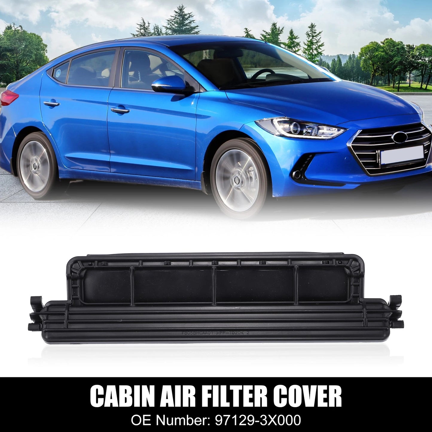 Cabin Air Filter Access Cover for Hyundai Elantra (2011–2017) 97129-3X000