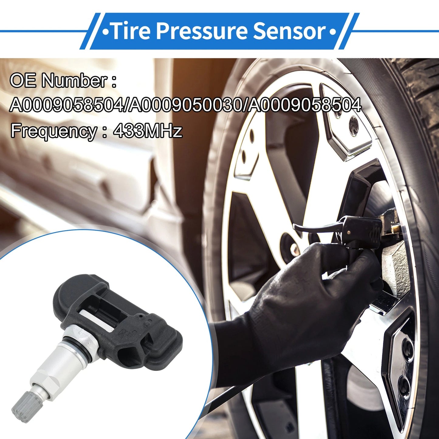 Tire Pressure Sensor No.A0009058504 for Mercedes-Benz W166 GLE250d (2016–2019)