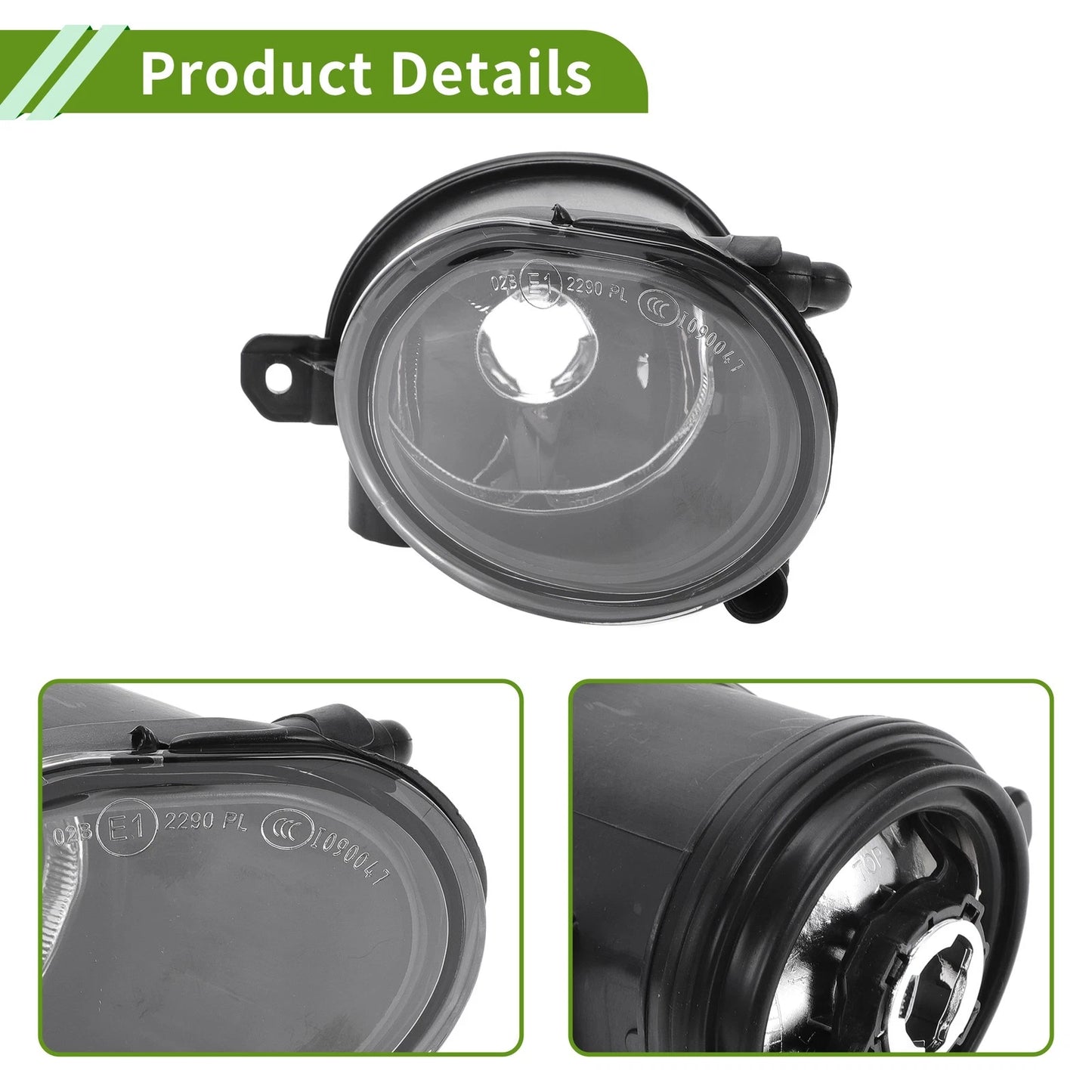 1 Pc Right Fog Light Grill for Volvo S40 (2008–2011) No. 30764931 Clear