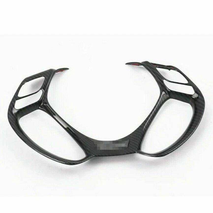 Carbon Fiber Car Steering Wheel Decor Cover Trim for Toyota C-HR (2016–2020)