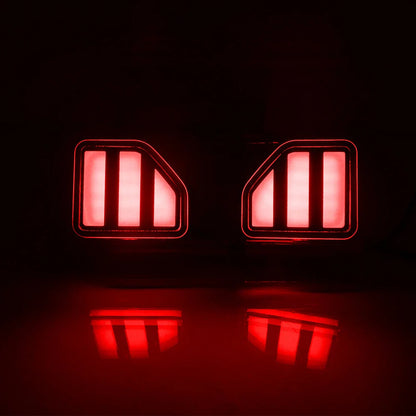Rear Bumper Reflector Tail Fog Lights Lamps for Jeep Wrangler JL (2018–2023)