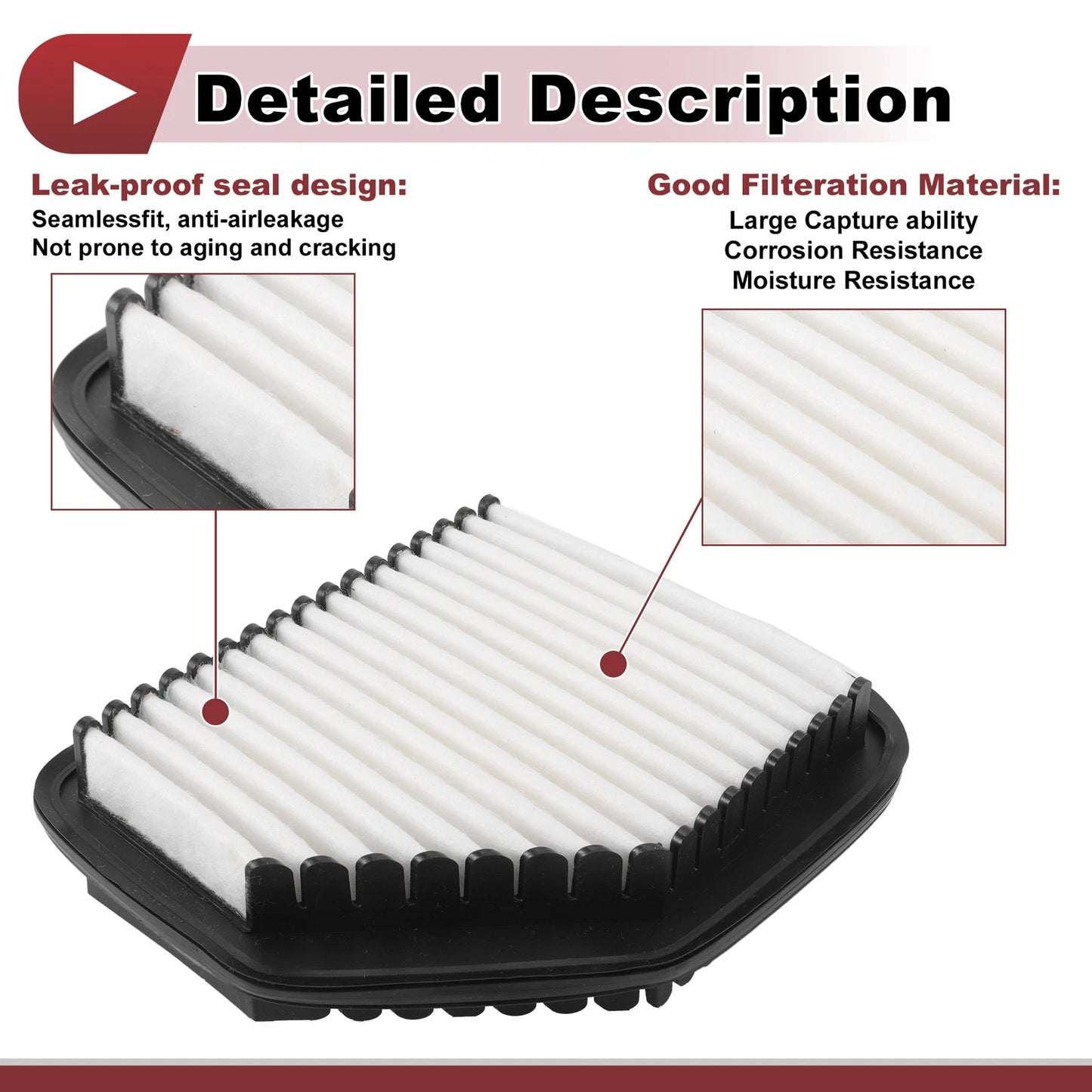Car Engine Air Filter No. 1A1513Z40 for Mazda DG17V (1 Pc)