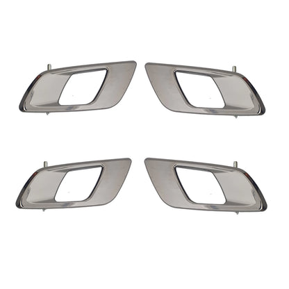 Set of 4 Inner Door Handles Bright Dark Chrome for Ford Ranger (2011–2022)