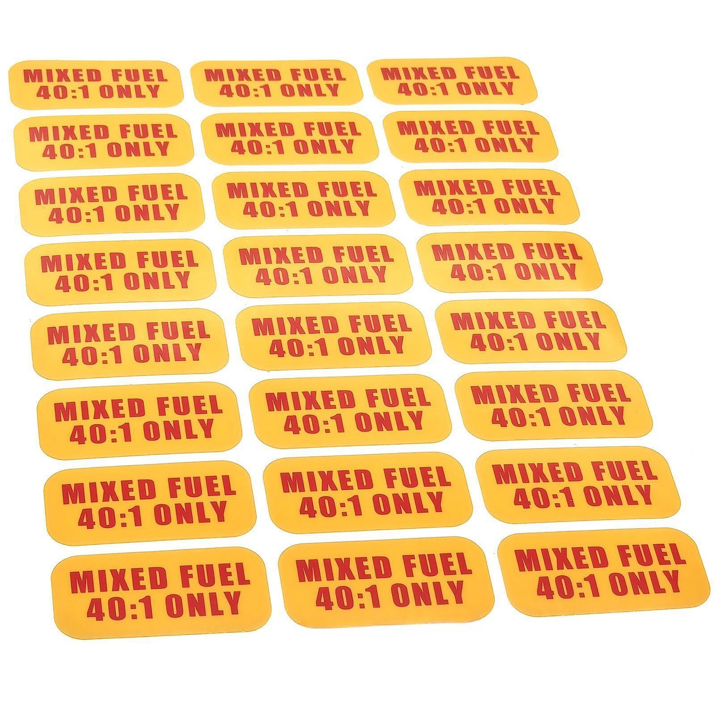 24-Pack Fuel 40:1 Stickers for Mixed Use