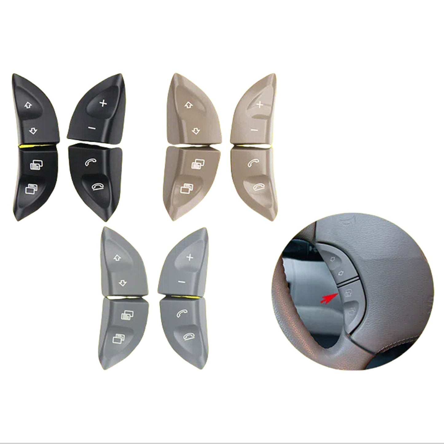 Steering Wheel Control Button Cover for Mercedes-Benz S-Class (1998–2005)