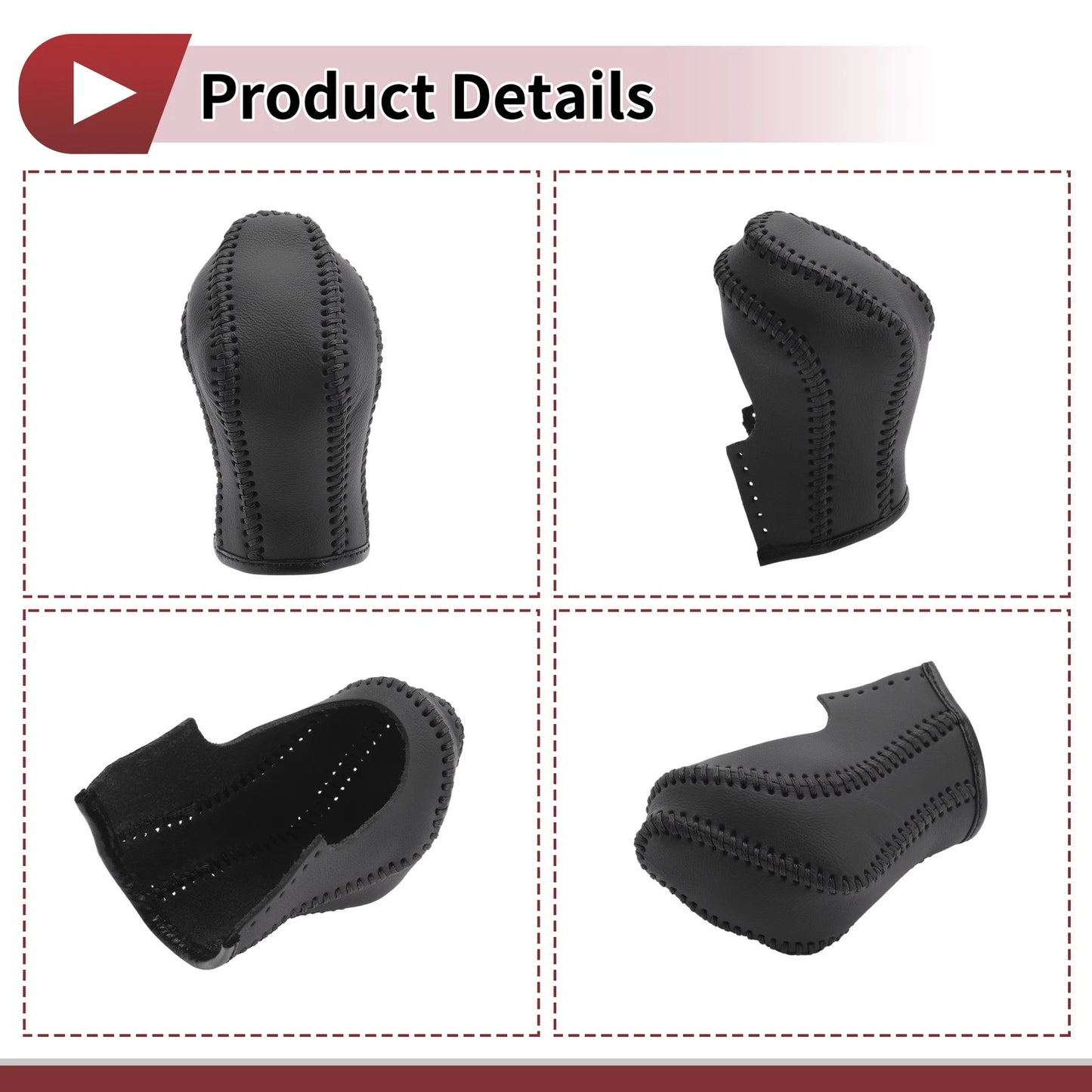 1 Pc Gear Shift Knob Cover for Nissan Maxima (2016–2023) Black Faux Leather