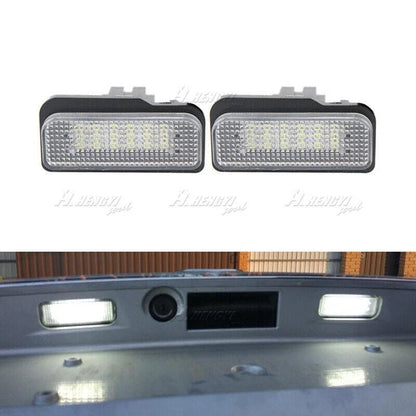 White LED License Plate Lights for Mercedes-Benz R171 W203 W211 W219 (2005–2007)