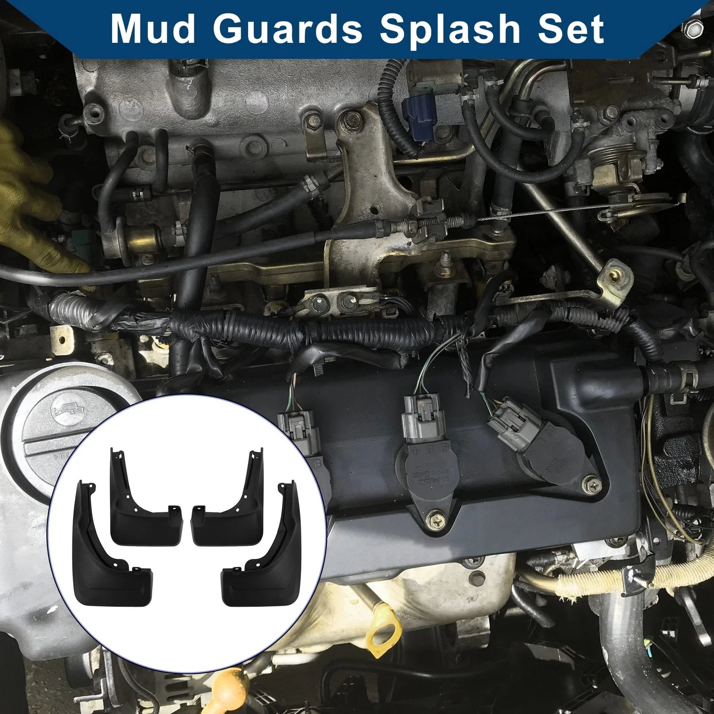 Mud Flaps Splash Guards Set for Mercedes-Benz GLC (2023)