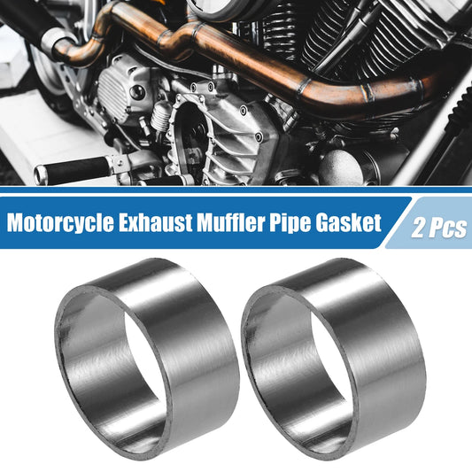 2 x Motorcycle Exhaust Muffler Pipe Gasket 60mm OD Seal Silencer Connector