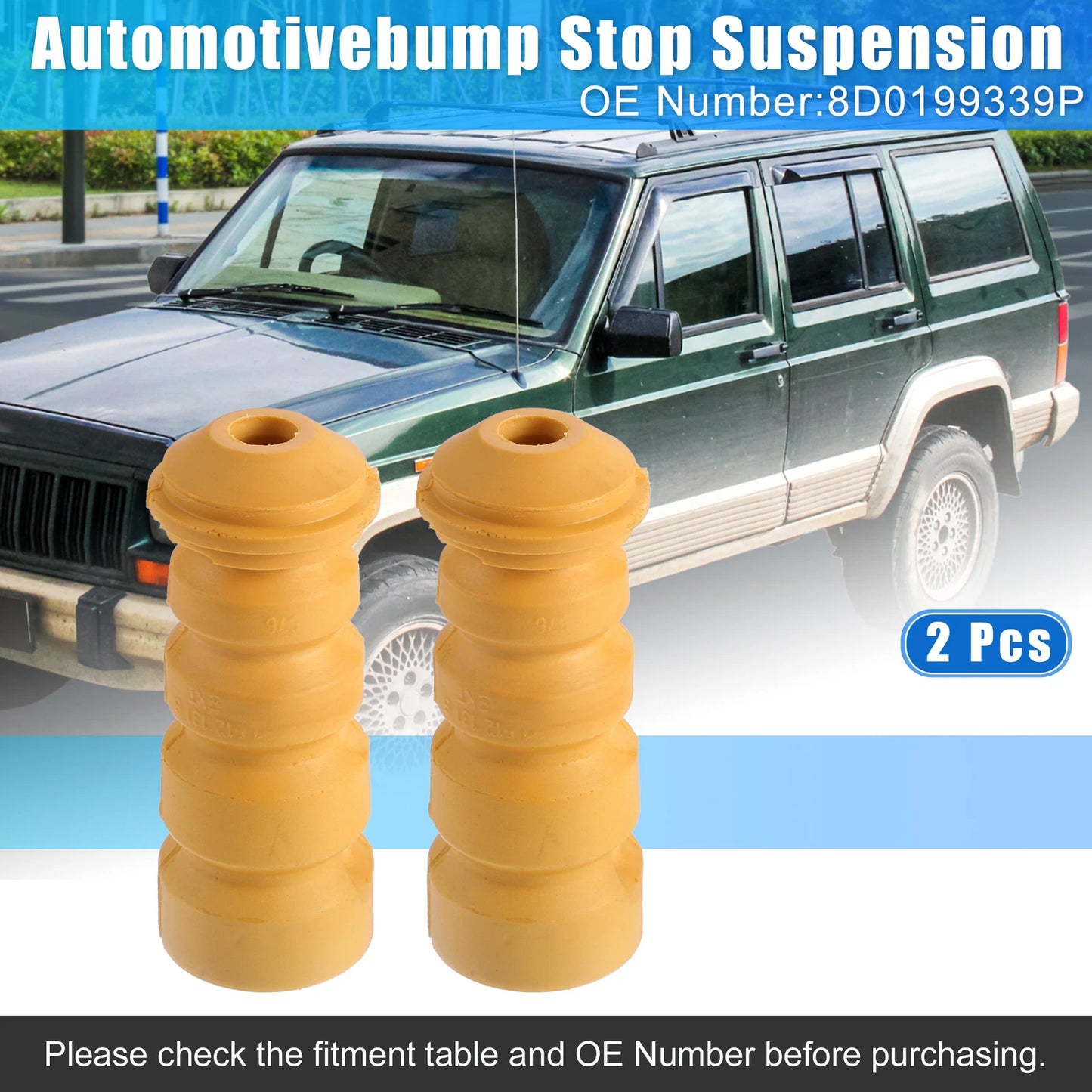 2X 5.5 Inch Rear Suspension Bump Stop for Volkswagen (1915-1979) Rubber Orange