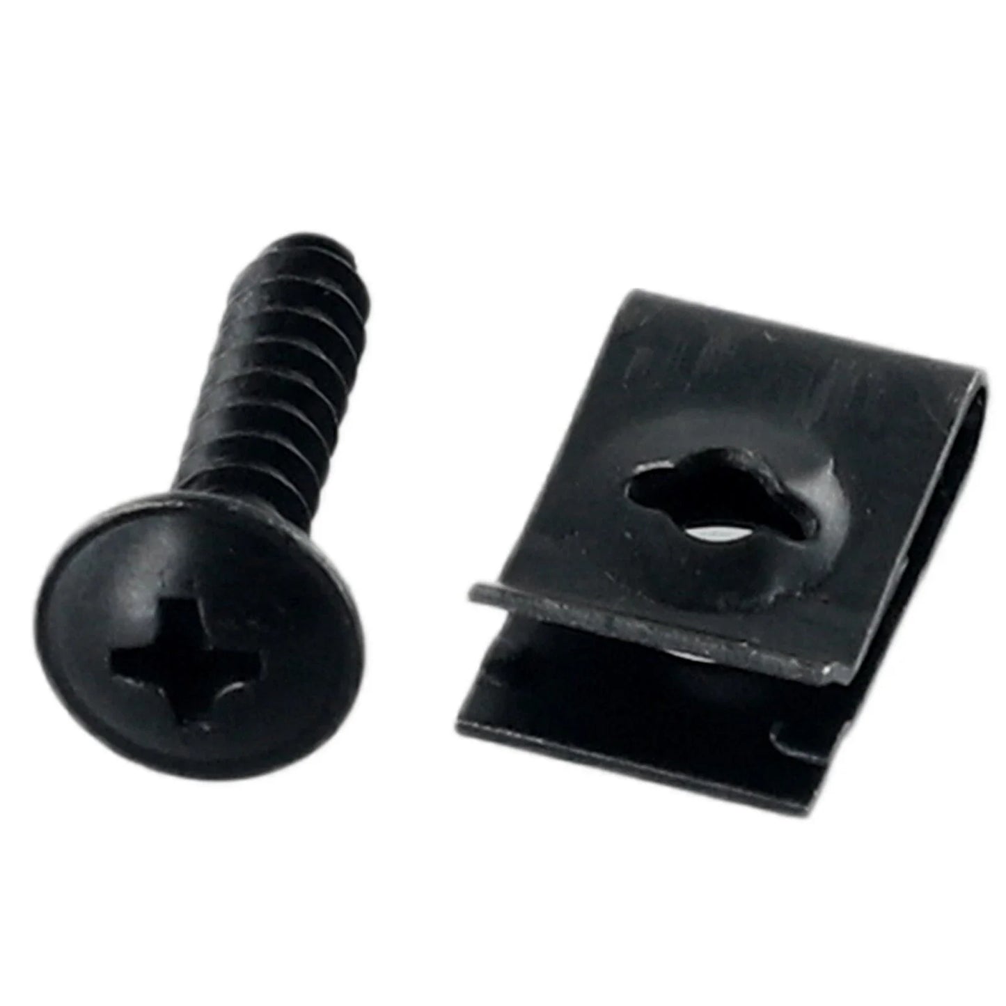 20 x Metal U-type Clip with Screw for Car Bumper Fender Trim Panel Fasteners