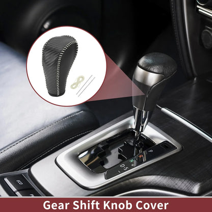 Black Carbon Fiber Gear Shift Knob Cover for Chevrolet Cruze (2011-2016)