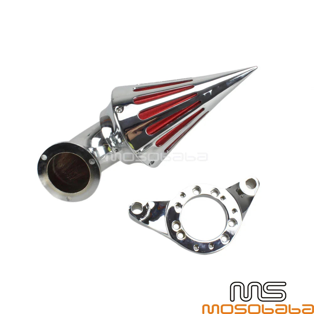 Chrome Cone Spike Air Cleaner Filter for Harley Dyna CV Carburetor (2000-2017)