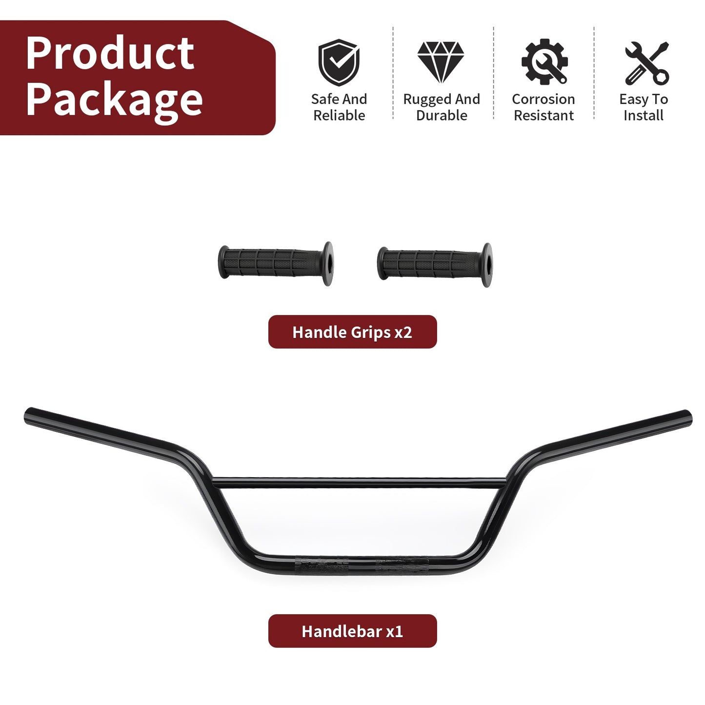Handlebar and Grips for Yamaha Blaster YFS200 (2000–2006)