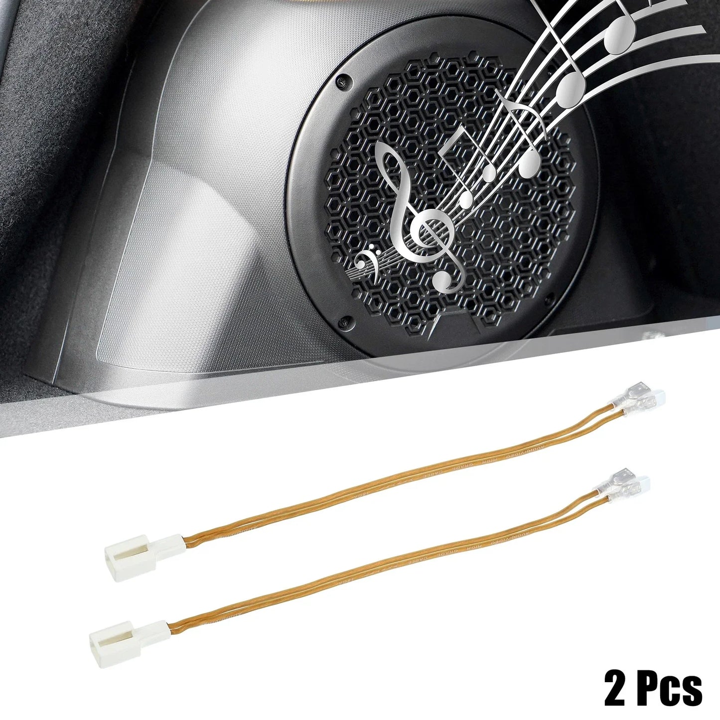 2 x Car Speaker Connector Wire Harness Adapter for Lexus Toyota Camry (2007-2011)
