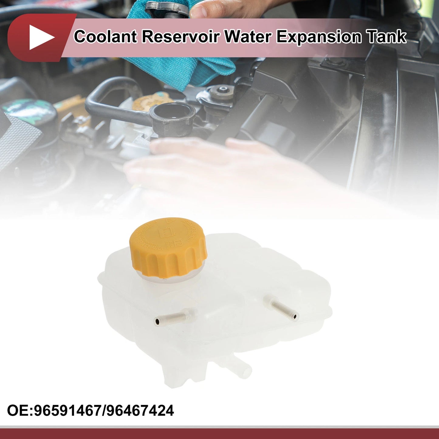 Coolant Expansion Overflow Tank with Cap No. 96591467 for Chevrolet Matiz (–)