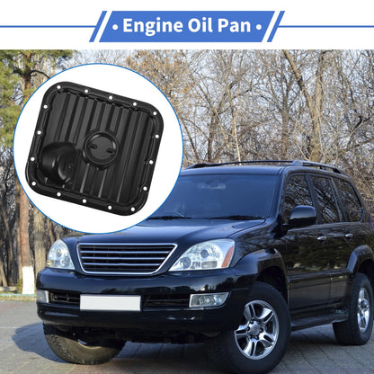 1 Pc Engine Oil Pan No.1210231040 for Toyota Lexus GS (2012) Steel Black