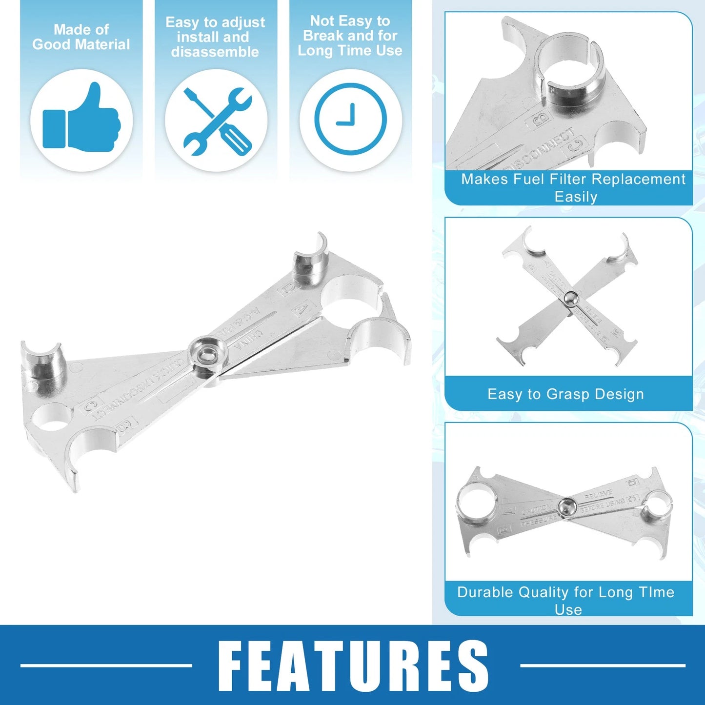 Fuel Line Disconnect Tool Kit 3/4" 5/8" 1/2" 3/8" for GM Ford (Pack of 2)