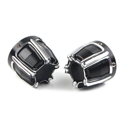 Aluminum Front Cut Axle Nut Cap Covers for Harley Softail Touring Street Glide