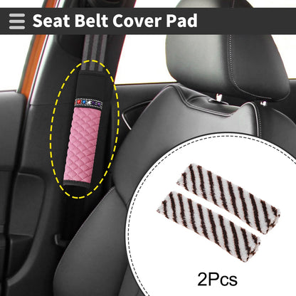 Set of 2 Seat Belt Cover Pads for Universal Fit (24cm)