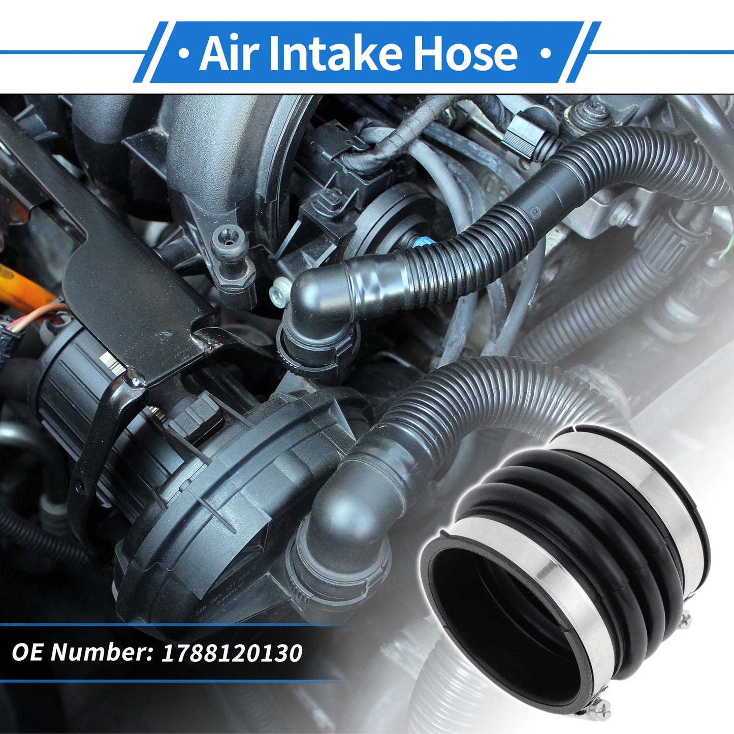 Engine Air Intake Hose with Clamps for Toyota Camry (2002–2003) No. 17881-20130