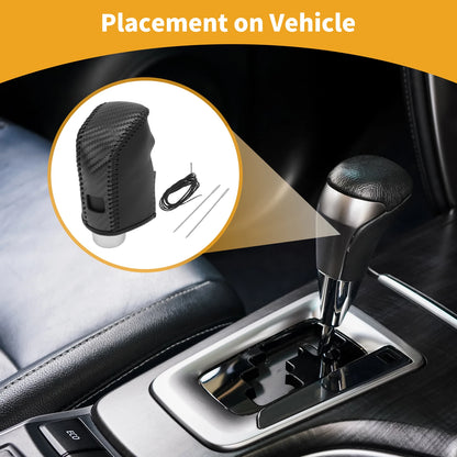 Gear Shift Knob Cover for Nissan Altima (2019–2024) Black Carbon Fiber