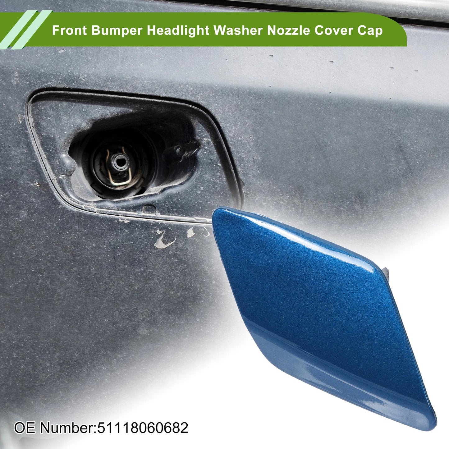 Front Right Washer Nozzle Cover Cap No. 51118060682 for BMW 428i (2014–2016) Blue
