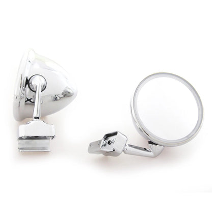 Set of 2 Chrome Door Convex Mirrors