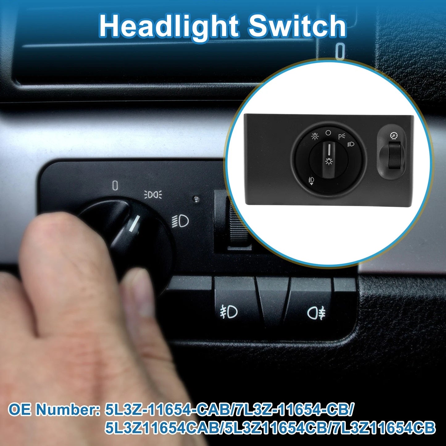 Headlight Switch for Ford F-150 (2005–2008) No. 5L3Z-11654-CAB