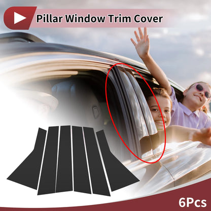 Door Pillar Window Trim for Nissan X-Trail/Rogue (2021–2022) Black