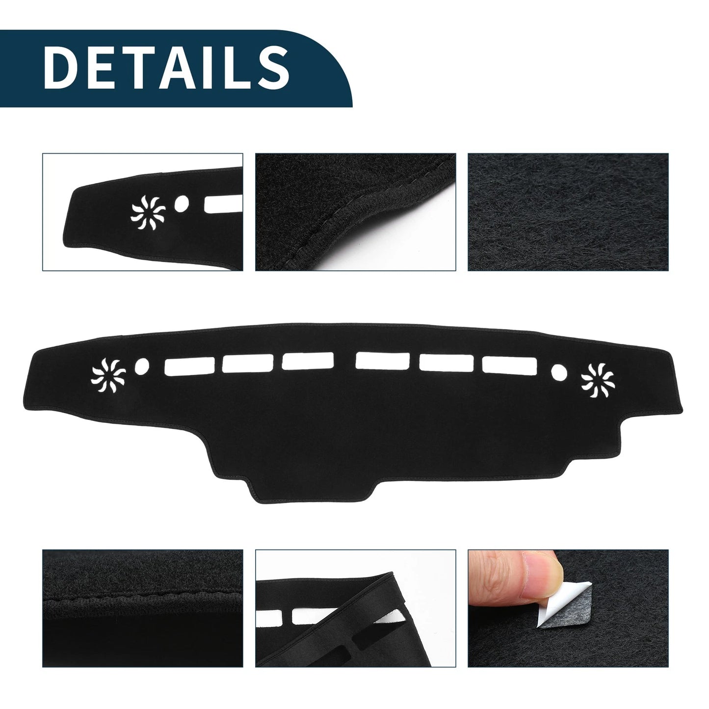 Dashboard Dash Cover Mat for Suzuki Every DA17V (2015–2024) - Black, Set of 1