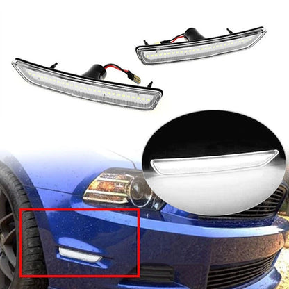 2X LED Front Side Marker Lights for Ford Mustang (2010–2014)