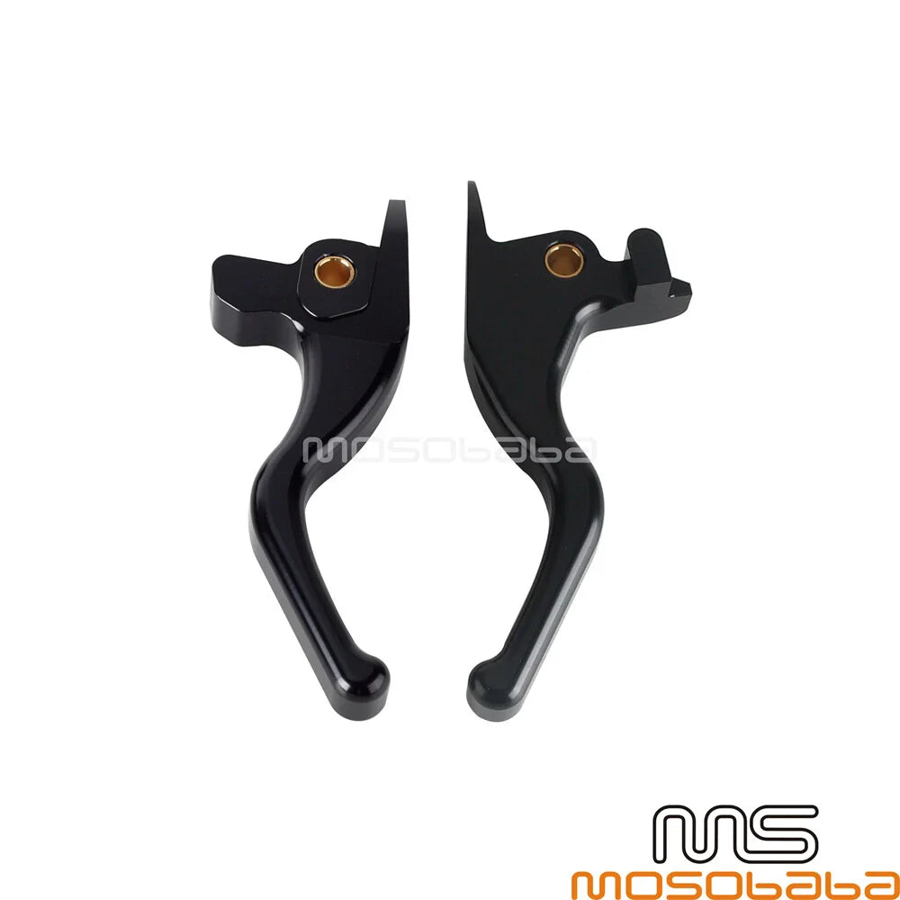 3 Finger 5.9" Black Brake & Clutch Levers for Harley Softail Fat Boy